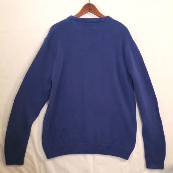 Chaps Men's Crewneck Cotton Sweater Blue Size Large - Picture 2 of 3